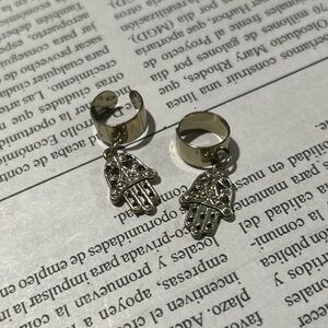 Elegant Silver Hamsa Earrings